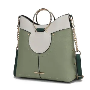 Kylie Top Handle Satchel Women's handbag Vegan Leather by Mia k.
