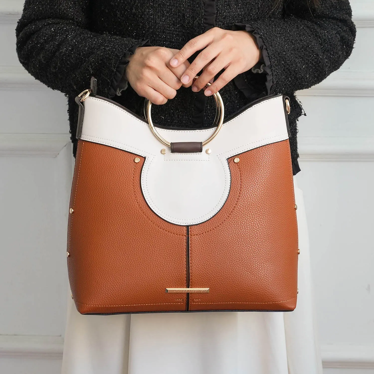 Kylie Top Handle Satchel Women's handbag Vegan Leather by Mia k.