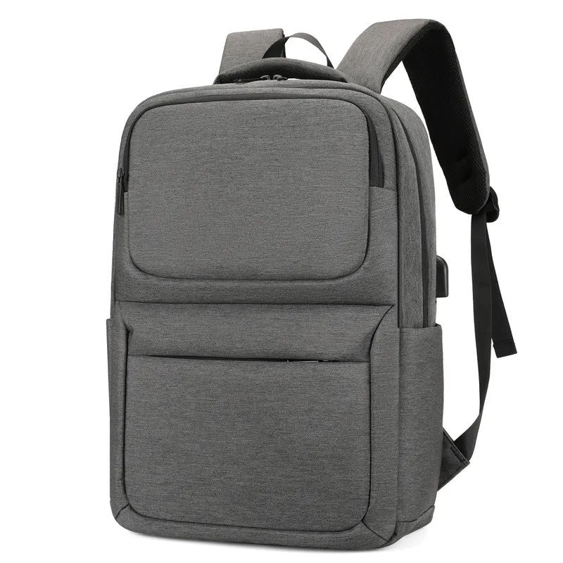 Large Capacity USB Charging Nylon Business Backpack