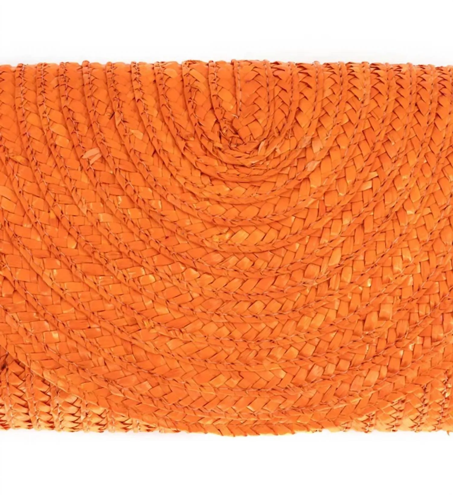 Large Straw Clutch In Orange