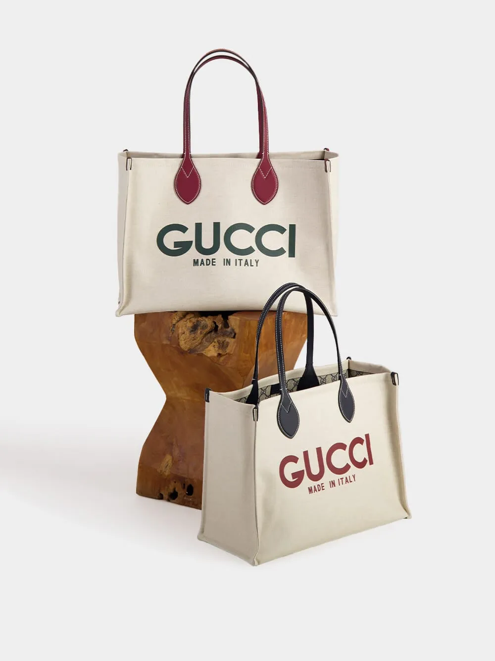 Large Tote Bag with Gucci Print