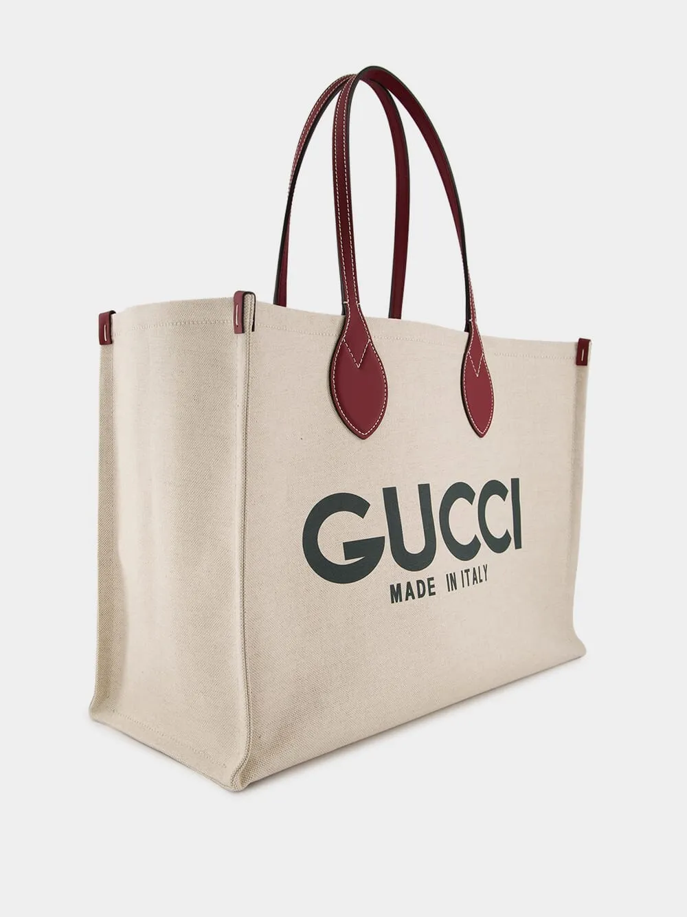 Large Tote Bag with Gucci Print