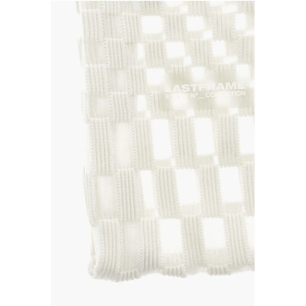 Last Frame Checked Tote Bag with See-Through Details
