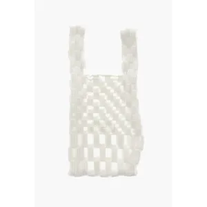Last Frame Checked Tote Bag with See-Through Details