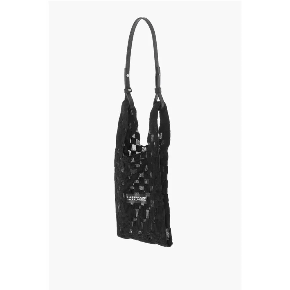 Last Frame Checked Tote Bag with See-Through Details