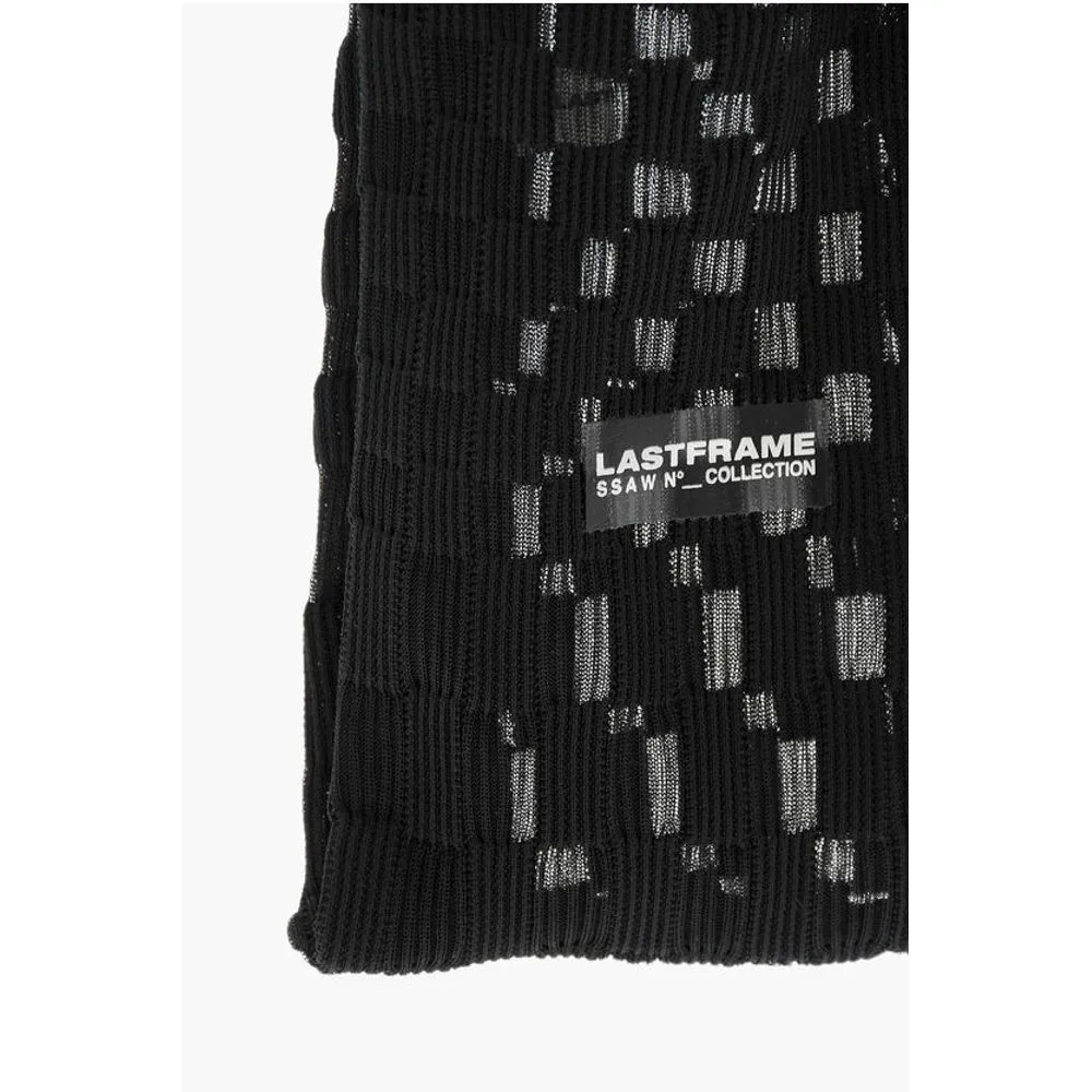 Last Frame Checked Tote Bag with See-Through Details