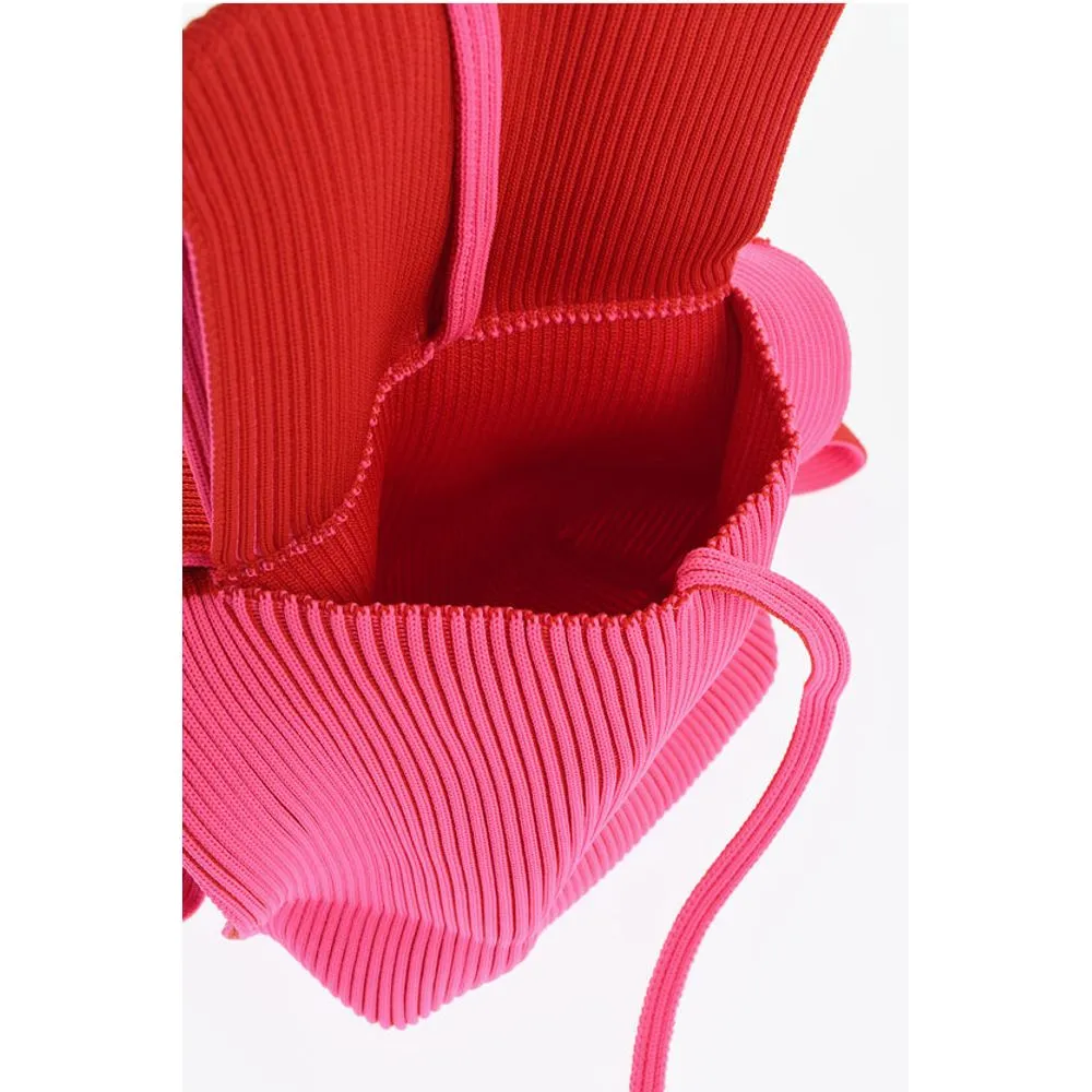 Last Frame Ribbed Two-Tone Tote Bag
