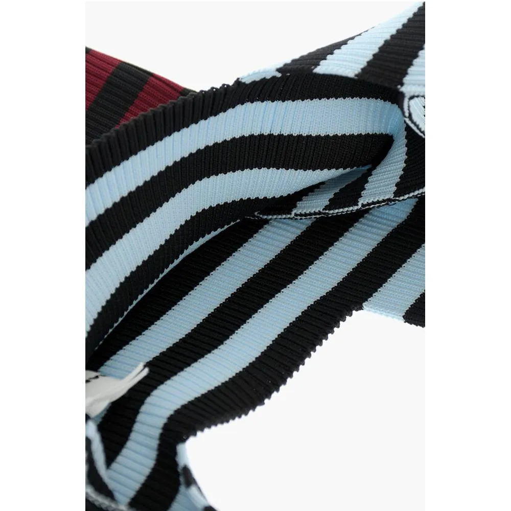 Last Frame Striped Knitted Tote Bag