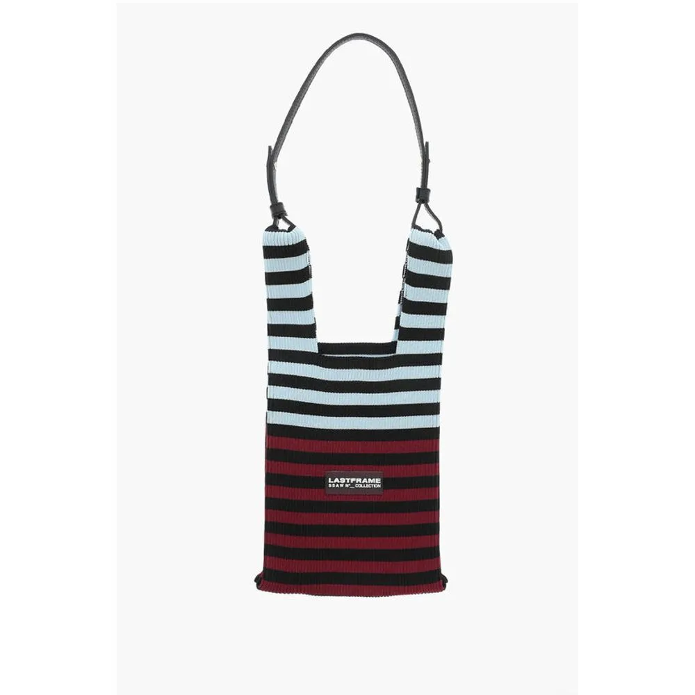 Last Frame Striped Knitted Tote Bag
