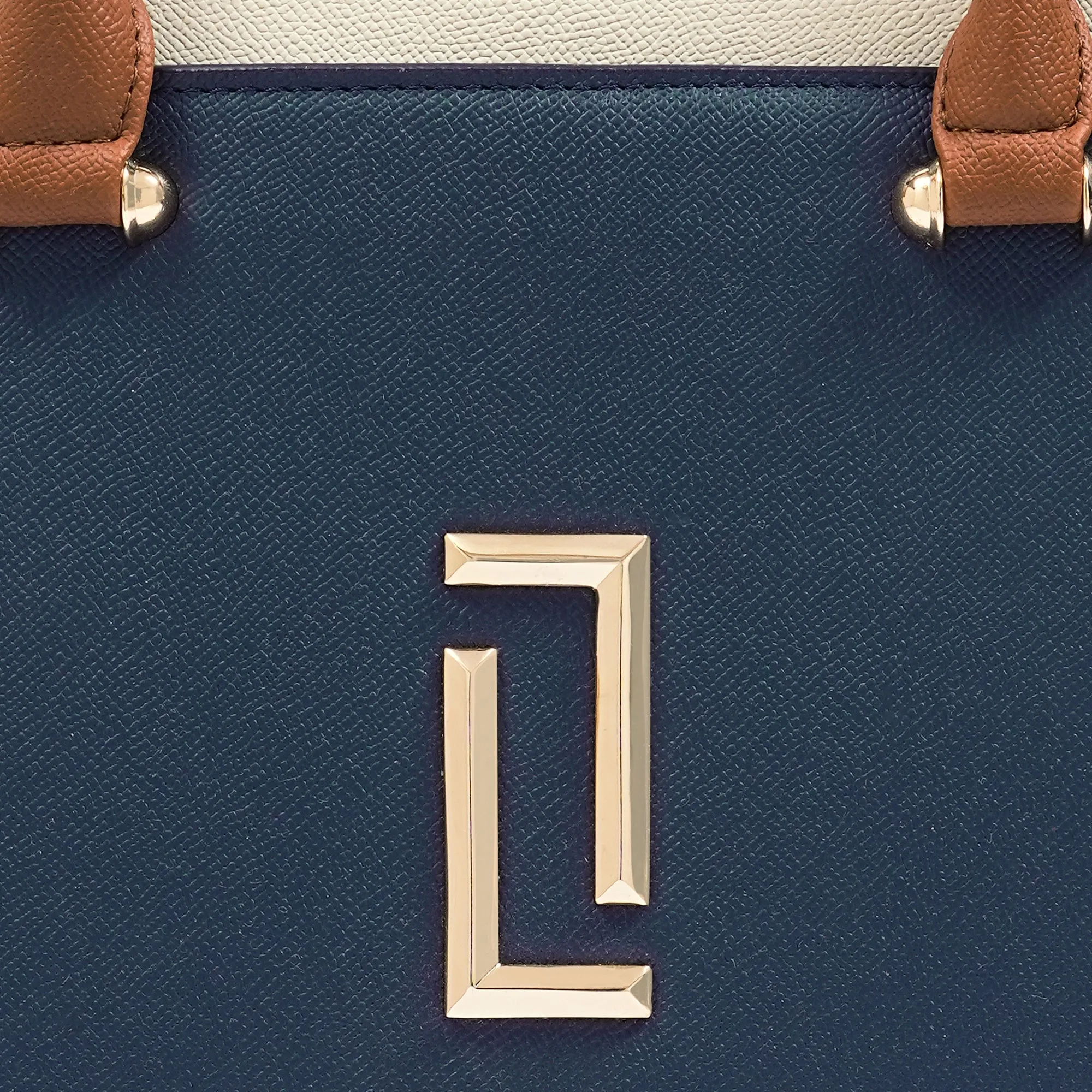 Lavie Luxe Ameen 3C Navy Medium Women's Satchel