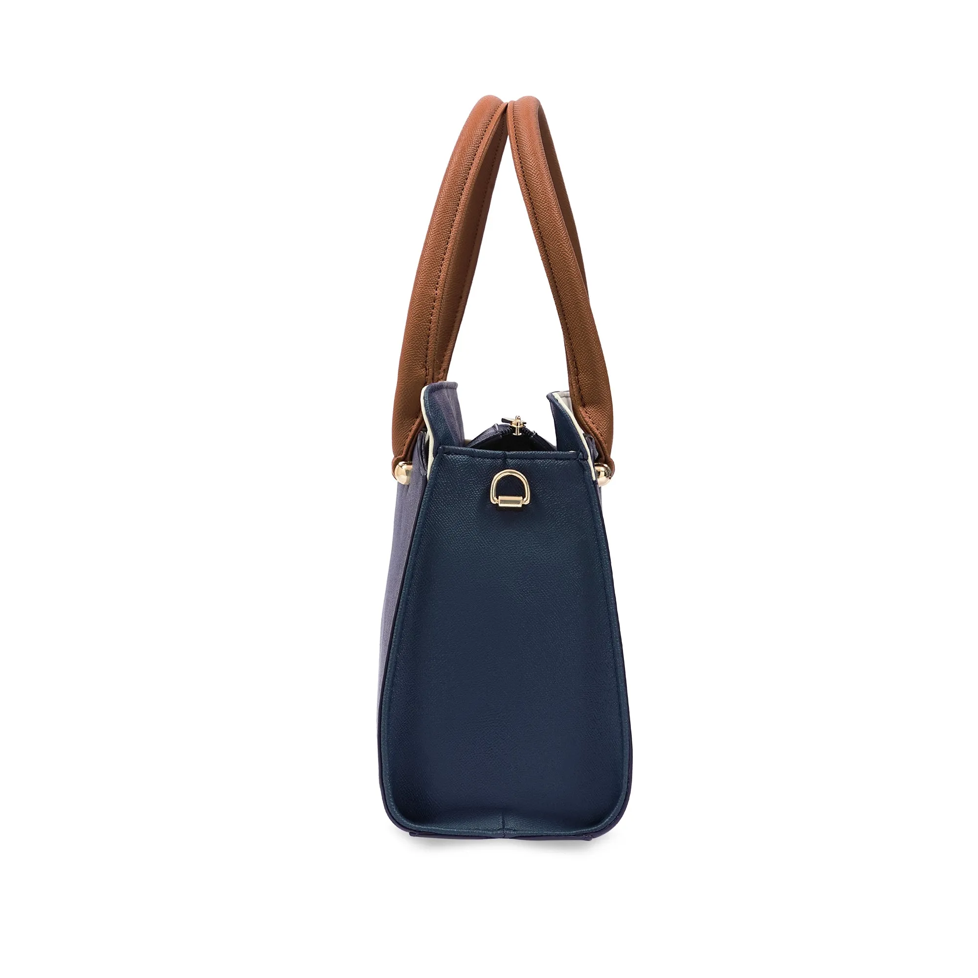 Lavie Luxe Ameen 3C Navy Medium Women's Satchel