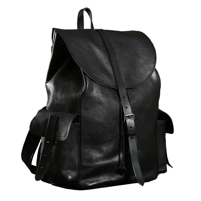 Leather Mens Cool Backpacks Large Travel Backpack Hiking Backpack for Men