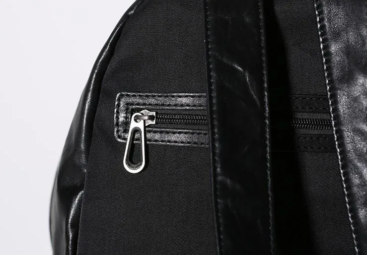 Leather Mens Cool Backpacks School Backpack Travel Backpack for Men