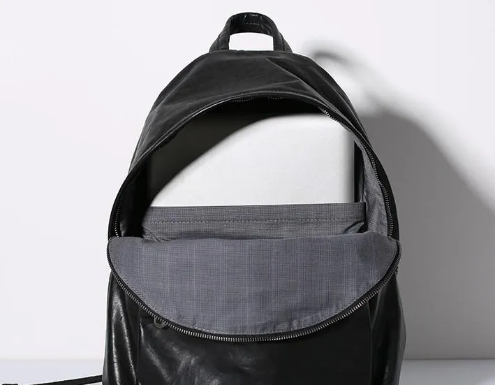 Leather Mens Cool Backpacks School Backpack Travel Backpack for Men