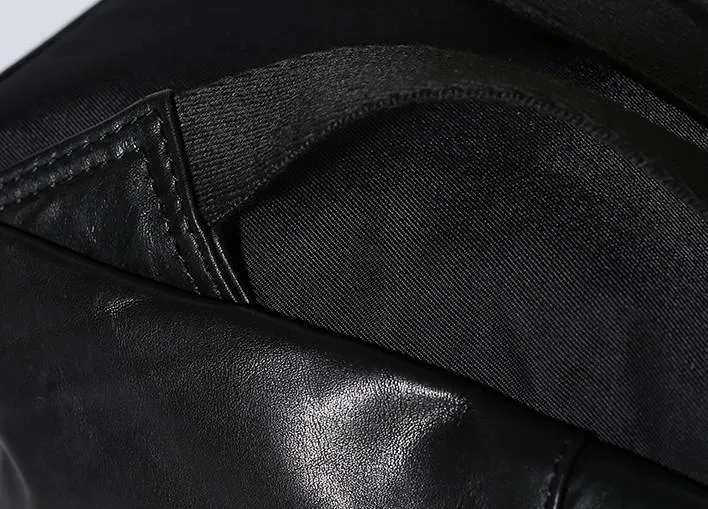 Leather Mens Cool Backpacks School Backpack Travel Backpack for Men