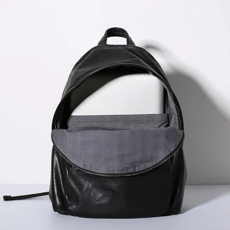 Leather Mens Cool Backpacks School Backpack Travel Backpack for Men