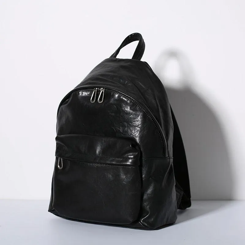 Leather Mens Cool Backpacks School Backpack Travel Backpack for Men
