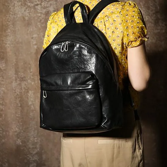 Leather Mens Cool Backpacks School Backpack Travel Backpack for Men