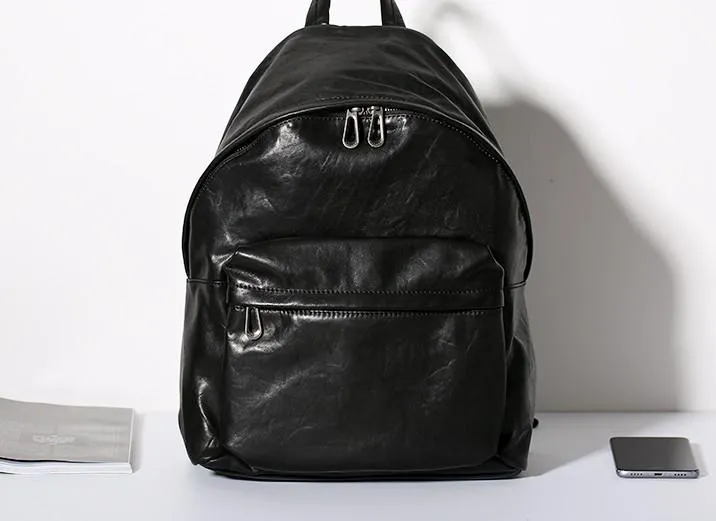 Leather Mens Cool Backpacks School Backpack Travel Backpack for Men