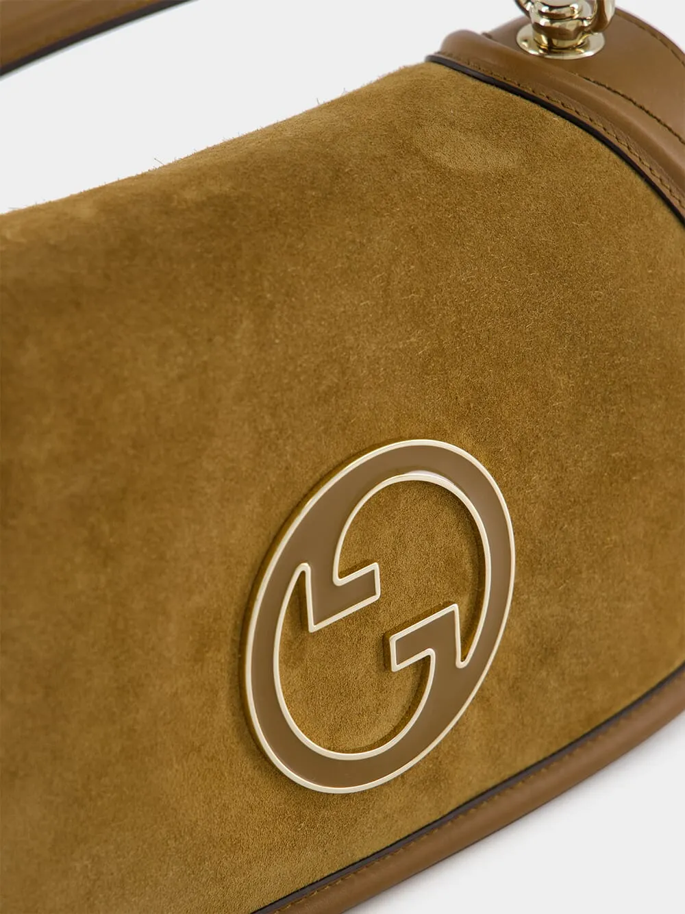 Light Brown Suede Blondie Medium Top Handle Bag