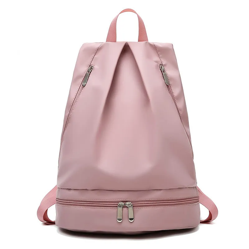 Lightweight Oxford Cloth Fitness Backpack with Shoe Compartment