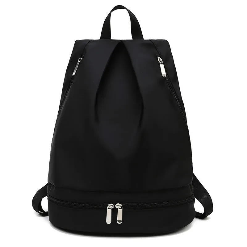Lightweight Oxford Cloth Fitness Backpack with Shoe Compartment