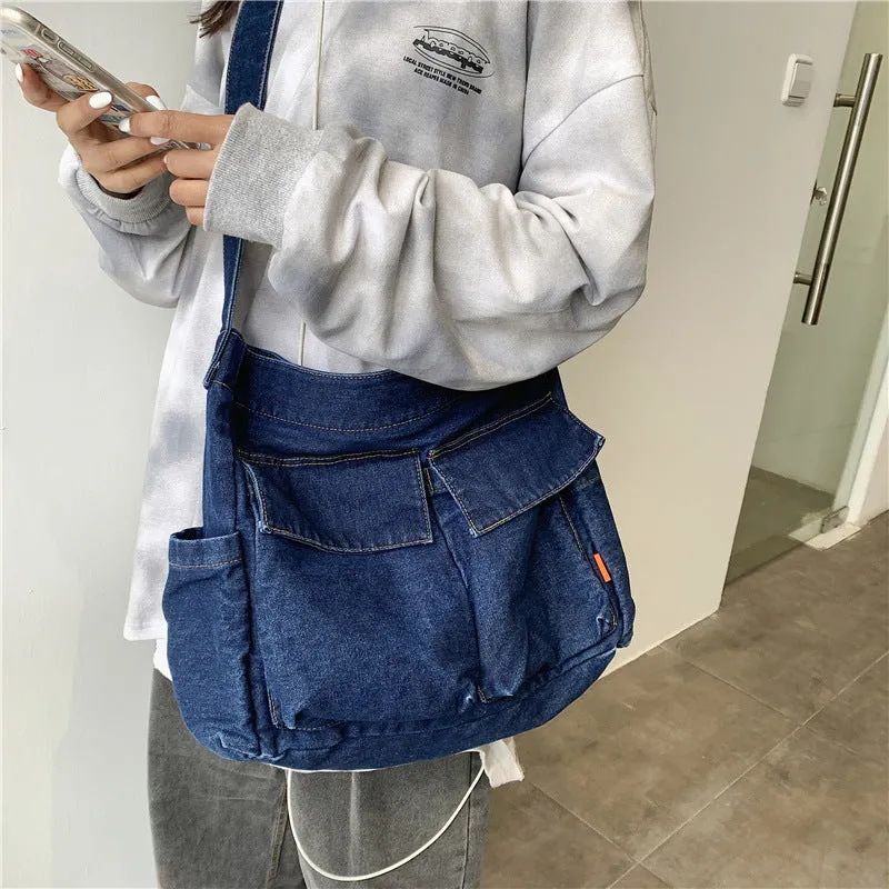 Lightweight Retro Travel Shopper Crossbody Handbag