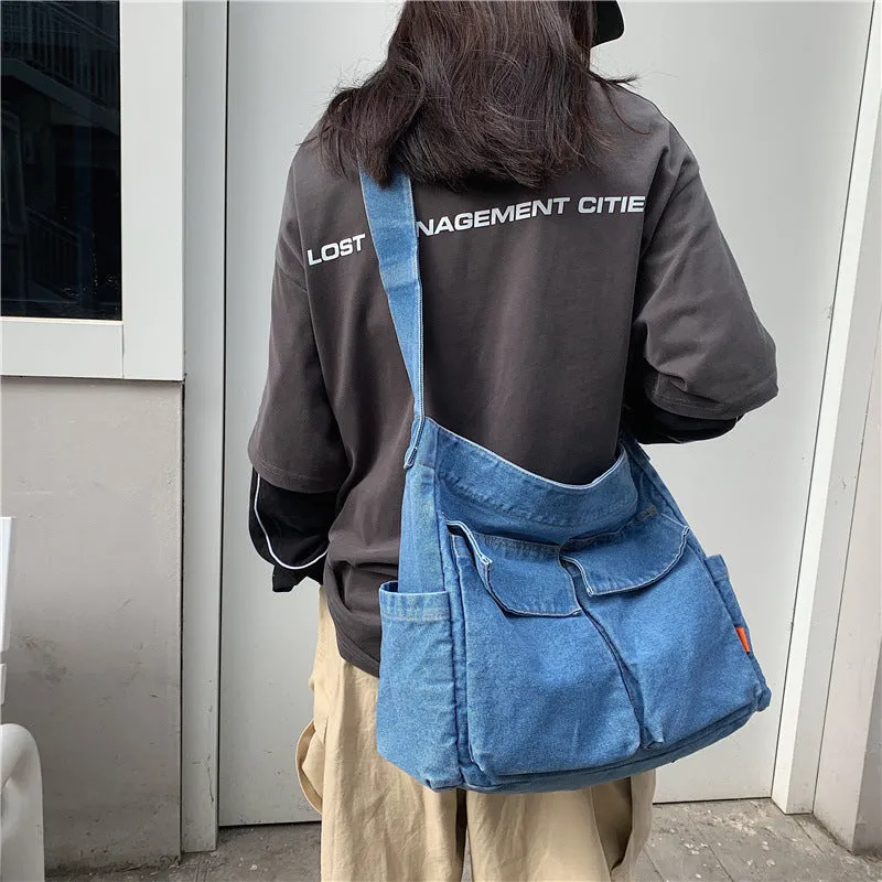 Lightweight Retro Travel Shopper Crossbody Handbag