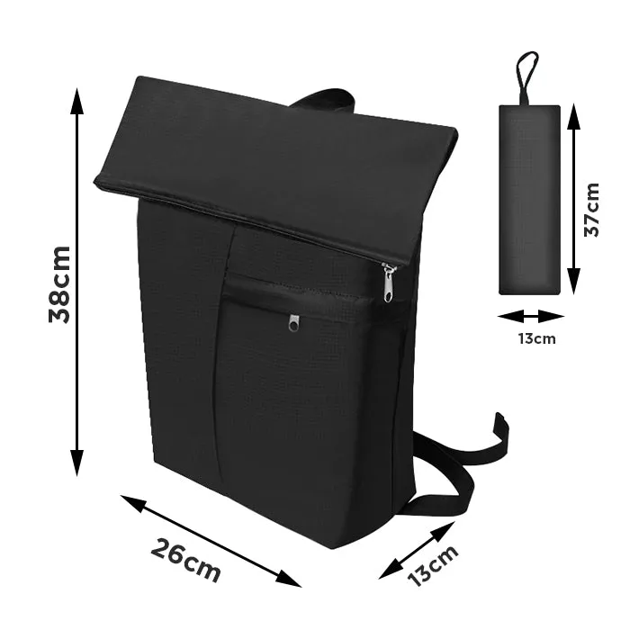 Lightweight Waterproof Fold Up Travel Roll Top Backpack