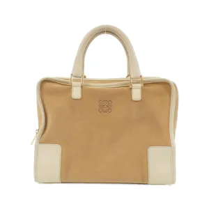 Loewe Amazona ivory Suede Leather Handbag (Pre-Owned)