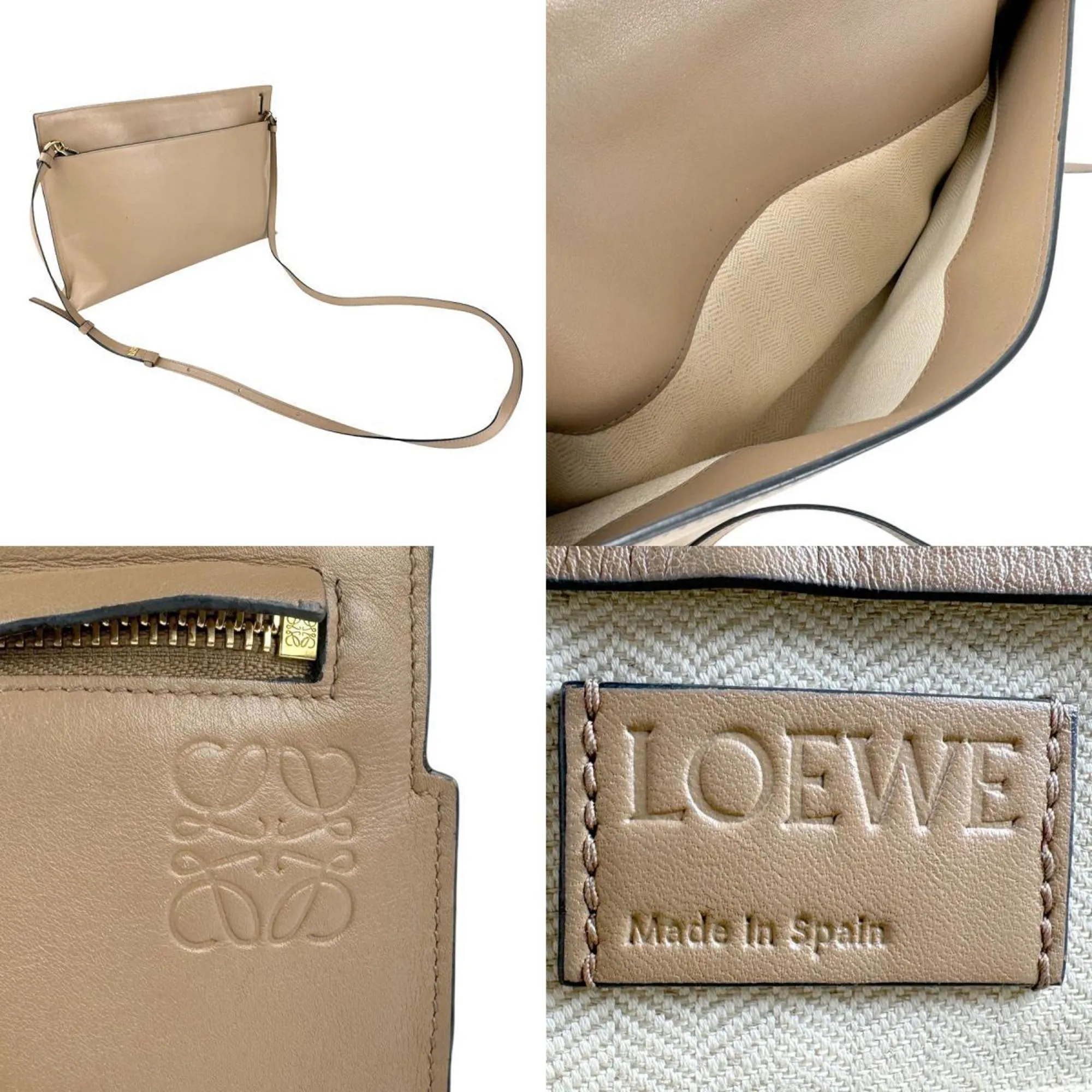 Loewe Anagram Leather Clutch Bag (Pre-Owned)