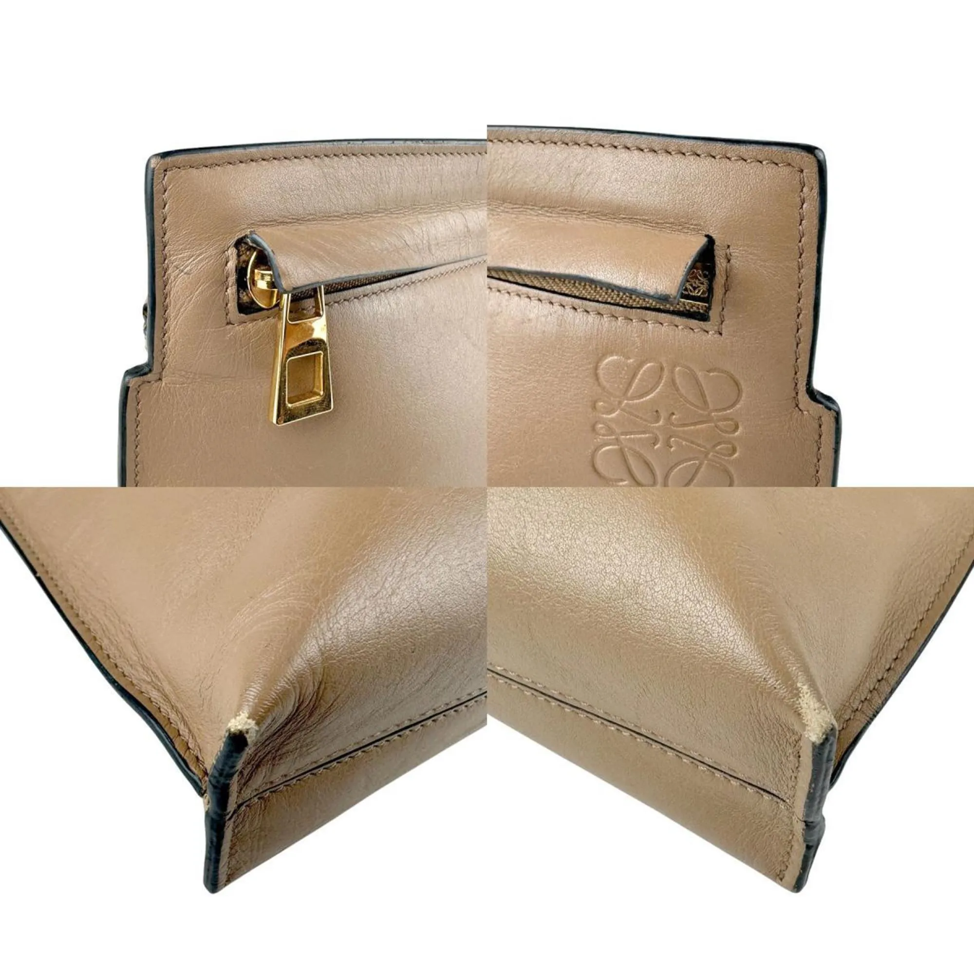 Loewe Anagram Leather Clutch Bag (Pre-Owned)