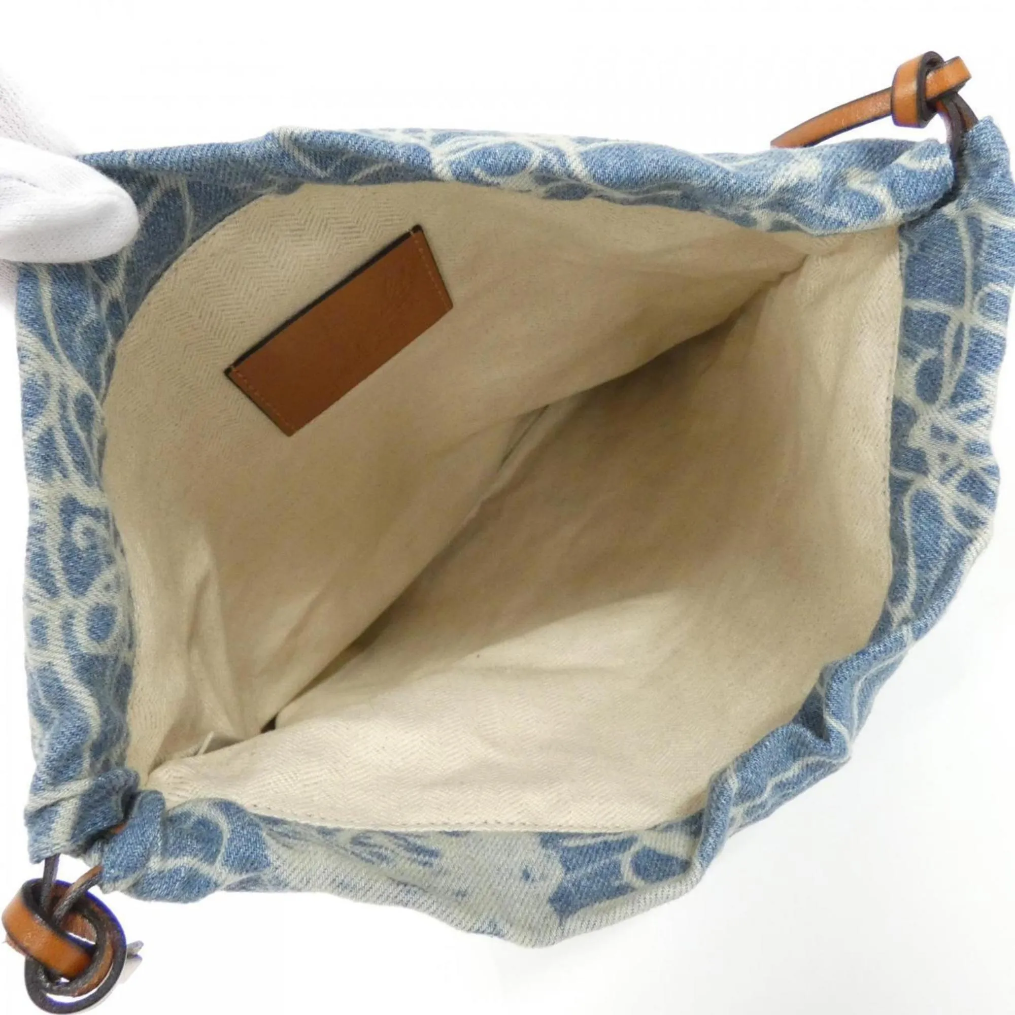 Loewe blue Leather Pouch (Pre-Owned)