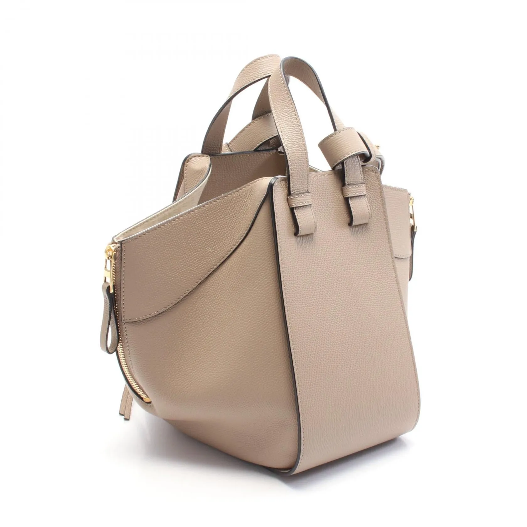 Loewe Hammock Small Leather Handbag Beige