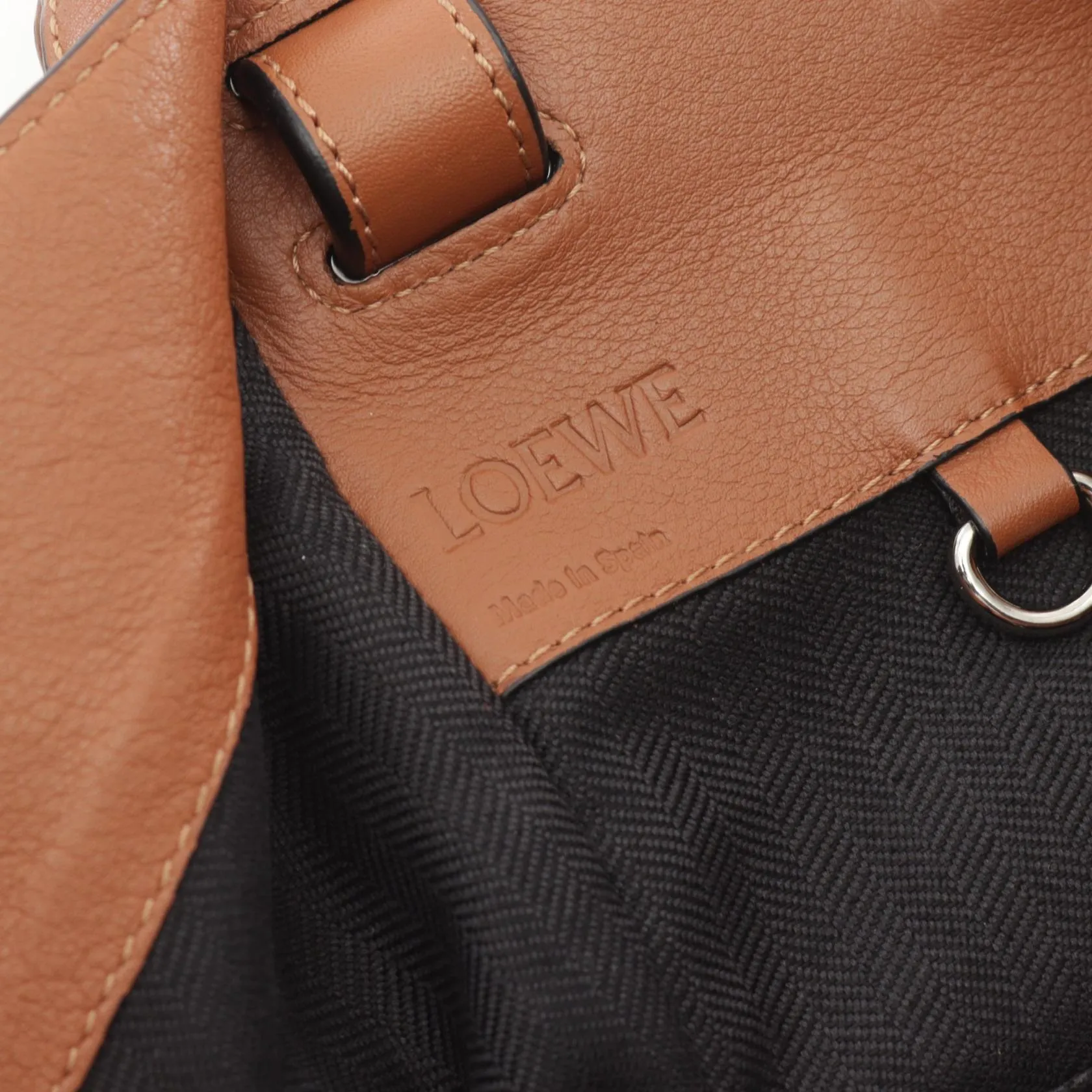 Loewe Hammock Small Leather Handbag Brown