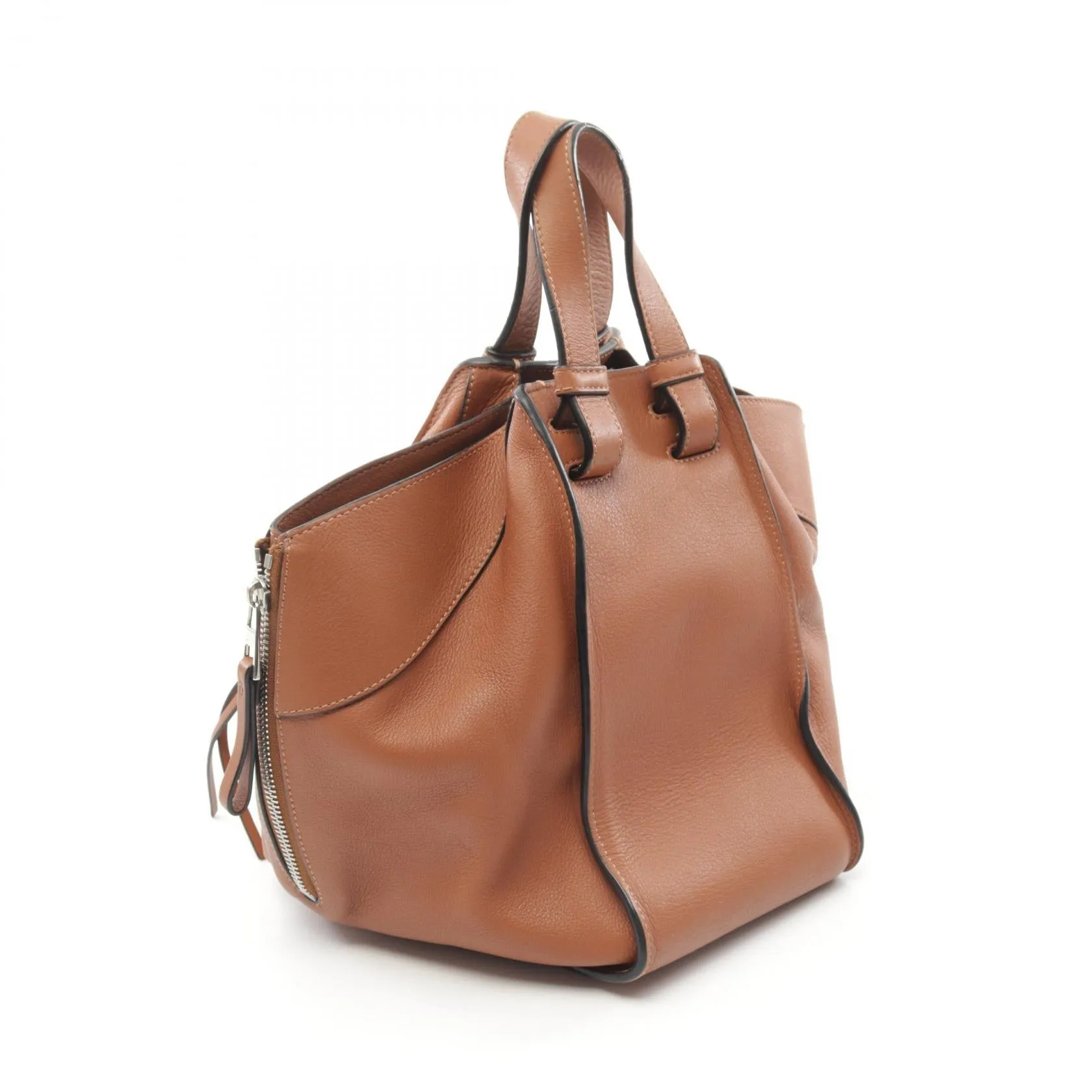 Loewe Hammock Small Leather Handbag Brown
