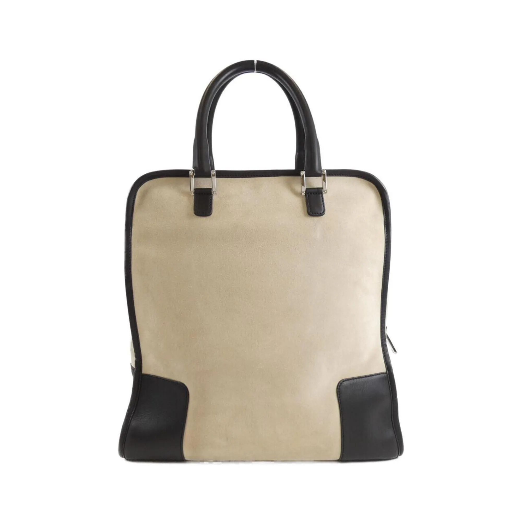 Loewe ivory Suede Leather Handbag (Pre-Owned)