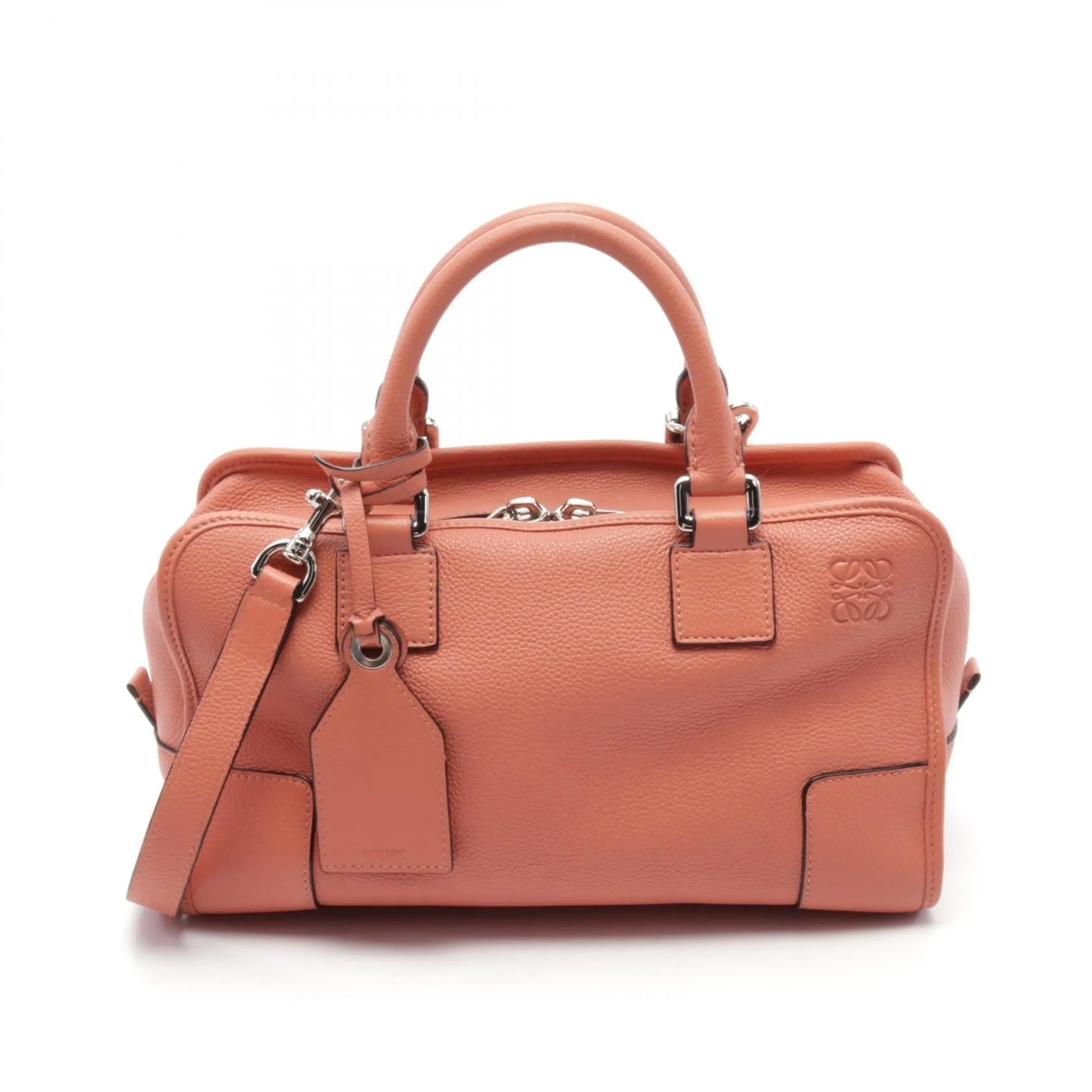 Loewe Leather Amazona 28 Handbag Pink