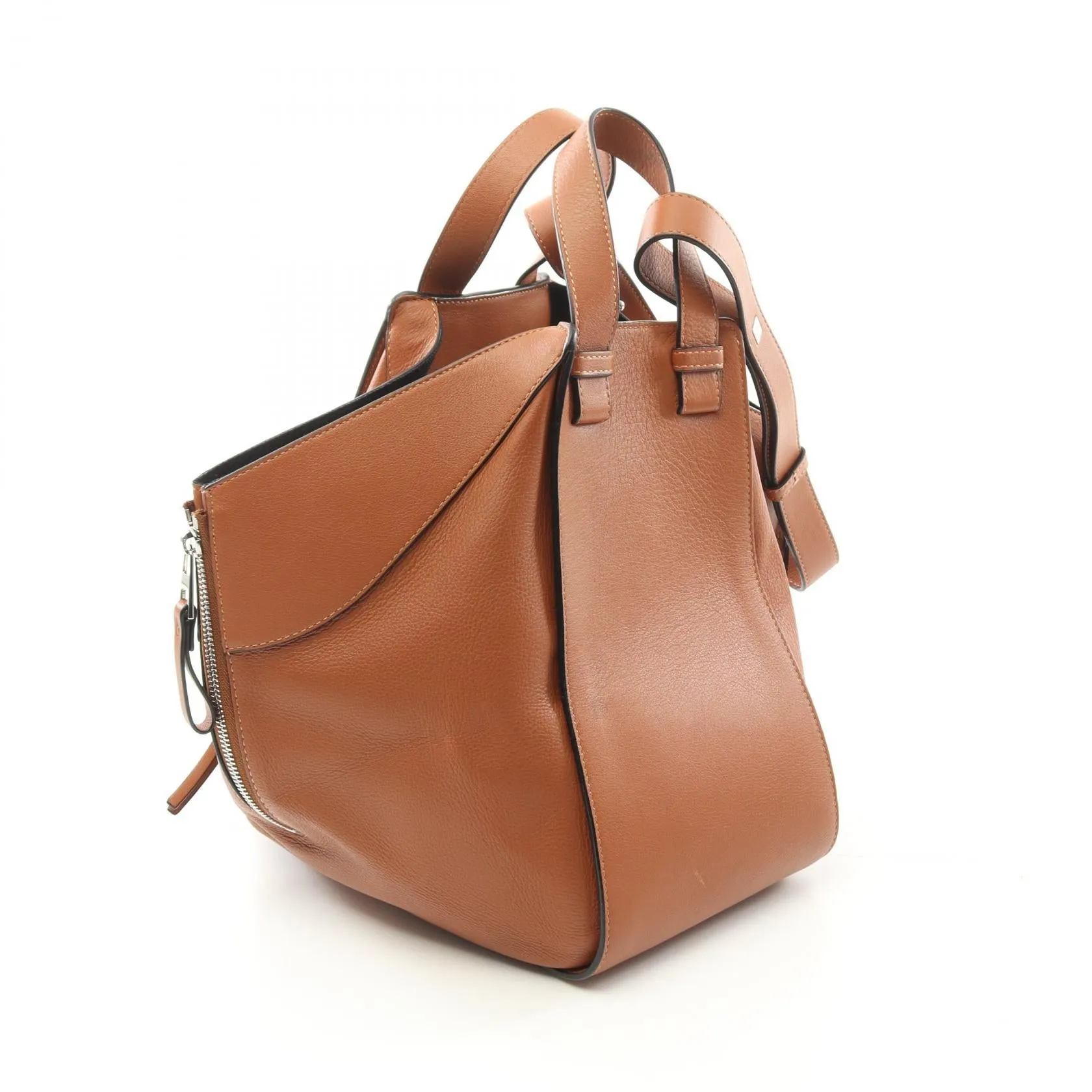 Loewe Leather Hammock Medium Handbag Brown