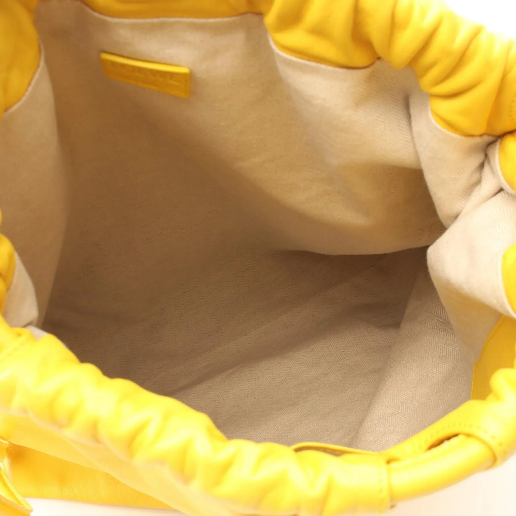 Loewe YAGO Anagram Leather Backpack Yellow