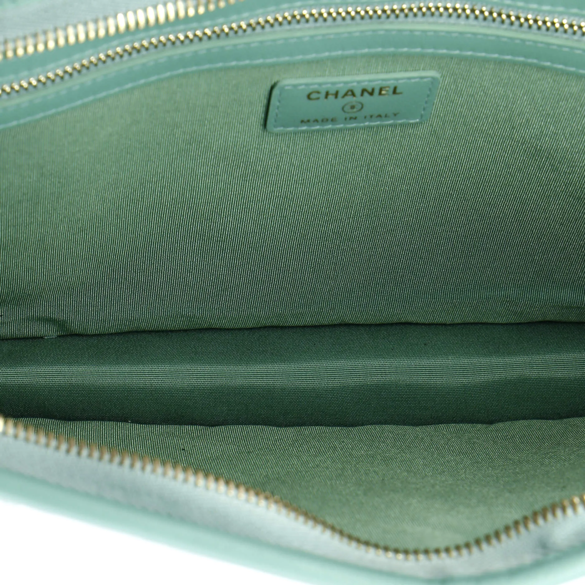 Logo Wristlet Clutch PVC Over Quilted Tweed Large