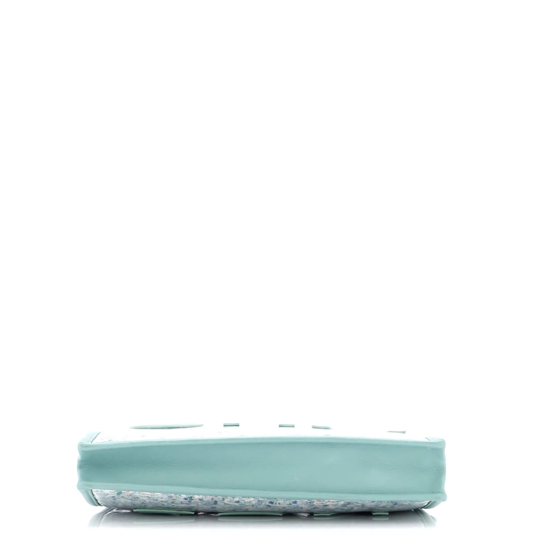 Logo Wristlet Clutch PVC Over Quilted Tweed Large