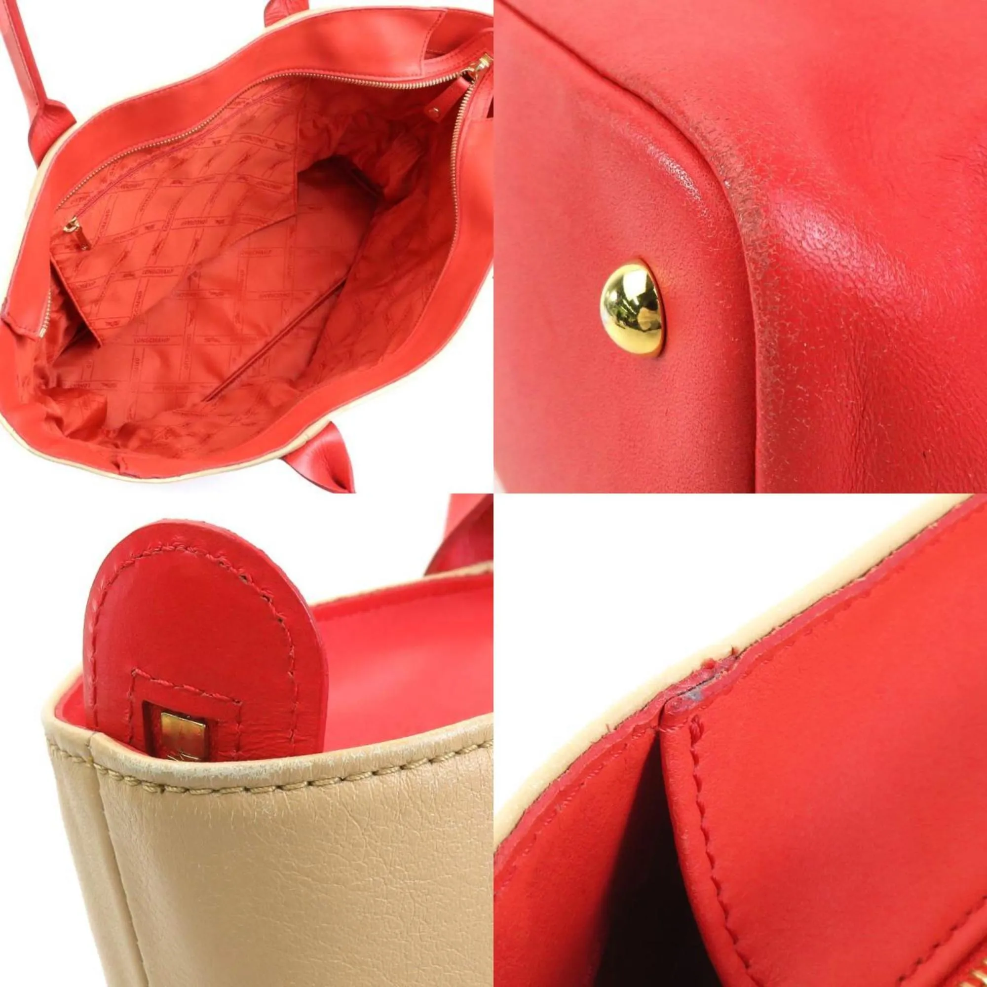 Longchamp  Color Leather Handbag (Pre-Owned)