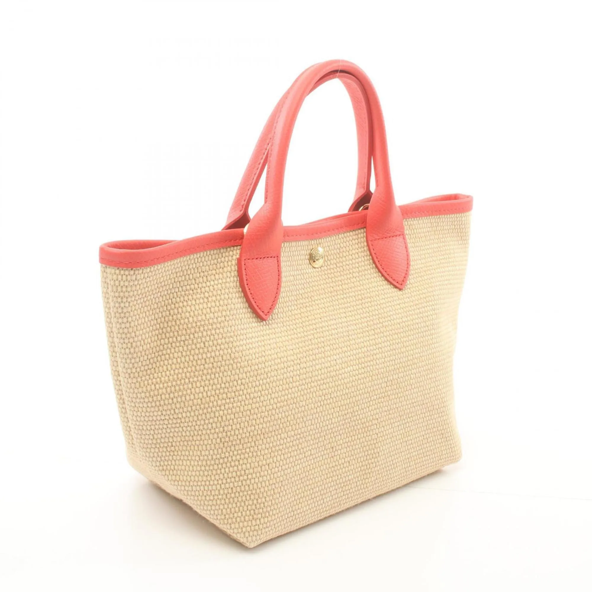 Longchamp   Color Leather Straw Handbag (Pre-Owned)