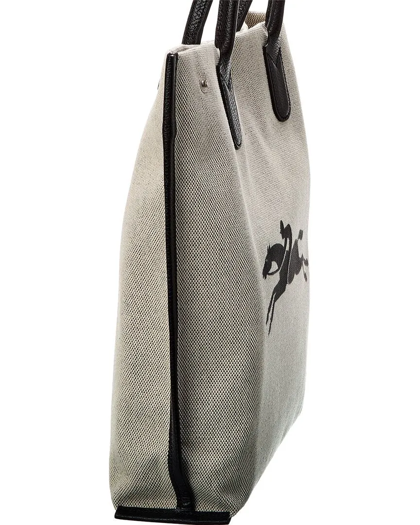 Longchamp Essential Toile Canvas & Leather Tote