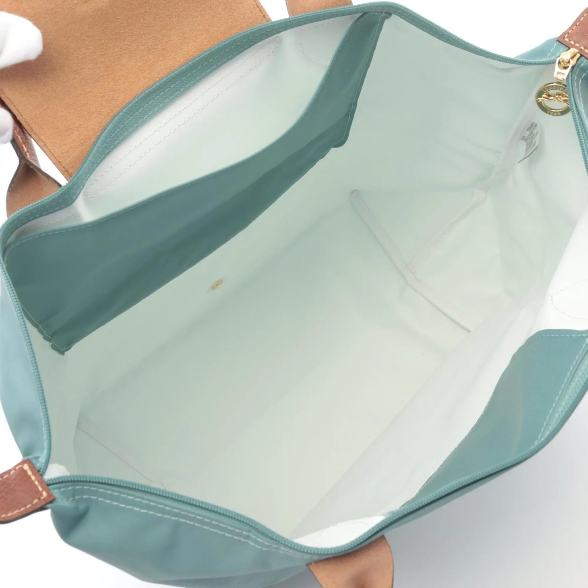 Longchamp Le Pliage  Canvas Leather Tote Bag