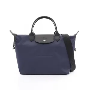 Longchamp Le Pliage  Navy Leather Polyamide Handbag