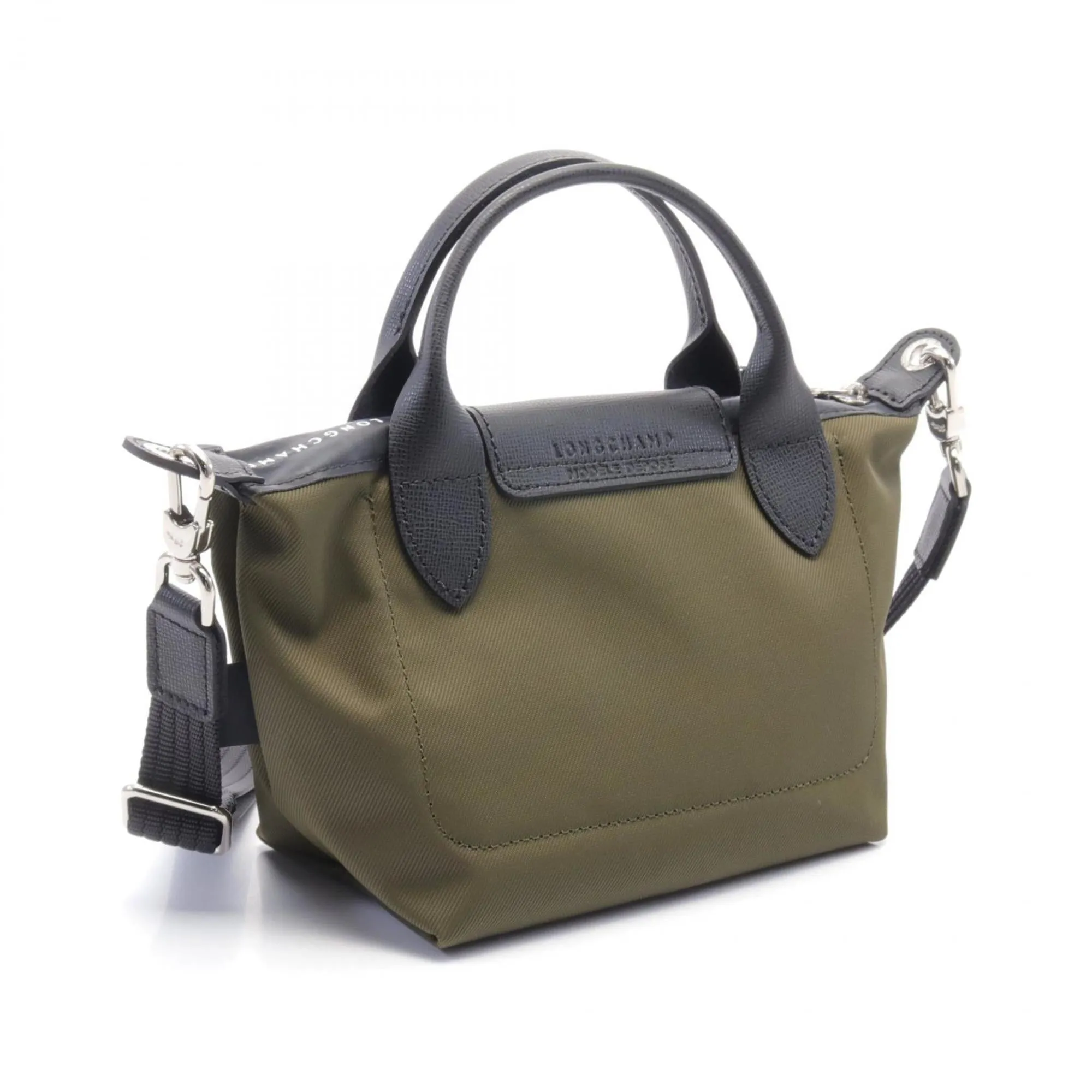 Longchamp Le Pliage   Nylon Leather Handbag (Pre-Owned)