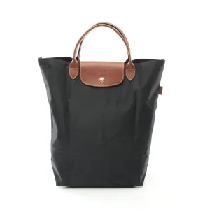 Longchamp  Nylon Leather Shopping Bag Tote Bag (Pre-Owned)