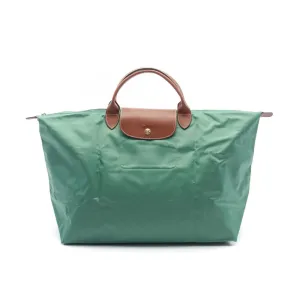 Longchamp   Nylon Leather Tote Bag